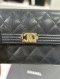 CHANEL TRI-FOLD WALLET BLACK CAVIAR GHW HOLO 29