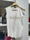 Balmain LOGO COTTON TANK TOP WHITE SIZE32"