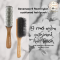 Genamaze 9 Rows nylon cushioned hair brush -Black