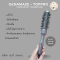 Genamaze -Toppro  Ceramic ionic Round Brush -Grey SET5