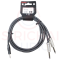 สายสัญญาณ BareTone รุ่น LY-2408-2M สายสัญญาณสเตอริโอ ขั้ว TRS 3.5mm ท้าย 2xTS 6.35mm