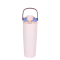 กระบอกความเย็นขนาด 900ml  มีหูหิ้ว มีหลอดดูดในตัว
