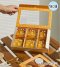 กล่องขนม 6ช่อง ลายสก็อตสีเหลือง แพ็ค 10 ใบ