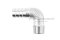 ข้อต่องอ 90°สแตนเลส (เกลียวนอก x หางไหล) 3/8"x14 mm