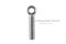 อายโบลท์แกนยาว-น็อตแบบมีห่วงสแตนเลสแกนยาว รุ่นห่วงเล็ก ขนาด M12x55 (ความยาวใต้หัว 45 mm) เกลียวตลอด