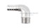 ข้อต่องอ 90°สแตนเลส (เกลียวนอก x หางไหล) 1/2"x14 mm