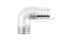 ข้อต่องอ 90°สแตนเลส (เกลียวนอก x หางไหล) 1/2"x19 mm