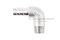 ข้อต่องอ 90°สแตนเลส (เกลียวนอก x หางไหล) 1/4"x10 mm