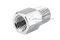 ข้อต่อตรงสแตนเลส (เกลียวใน x เกลียวใน) 1/4"-19 BSPF x 7/16"-20 UNF ข้อต่อลด-ข้อต่อเพิ่ม