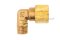 ข้อต่อตาไก่ทองเหลืองแบบงอ 90° (เกลียวนอก x เสียบสาย)  1/4"x 12 mm