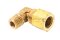 ข้อต่อตาไก่ทองเหลืองแบบงอ 90° (เกลียวนอก x เสียบสาย)  1/4"x 12 mm