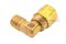 ข้อต่อตาไก่ทองเหลืองแบบงอ 90° (เกลียวนอก x เสียบสาย)  1/4"x 12 mm