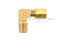 ข้อต่อตาไก่ทองเหลืองแบบงอ 90° (เกลียวนอก x เสียบสาย)  1/8"x 4 mm
