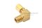 ข้อต่อตาไก่ทองเหลืองแบบงอ 90° (เกลียวนอก x เสียบสาย)  1/8"x 4 mm