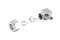 ข้อต่อตาไก่สแตนเลสเกรด 316 แบบงอ 90° (เกลียวนอก x เสียบสาย) 1/4"x16 mm