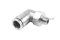 ข้อต่อลมแบบงอ 90° สแตนเลส 304 (เกลียวนอก x เสียบสาย) ขนาด 1/8" x 10 mm