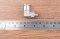 ข้อต่อลมแบบงอ 90° สแตนเลส 304 (เกลียวนอก x เสียบสาย) ขนาด 1/8" x 12 mm