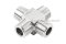 ข้อต่อสี่ทาง แสตนเลส 304 (เกลียวนอก x เกลียวนอก x เกลียวนอก x เกลียวนอก) 1/2"x1/2"x1/2"x1/2" รุ่นหนาพิเศษ