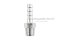 ข้อต่อหางไหลสแตนเลส เกลียวนอกเสียบสาย (เกลียวนอก x หางไหล) ขนาด 1/4"-18 NPT x 8 mm