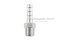 ข้อต่อหางไหลสแตนเลส เกลียวนอกเสียบสาย (เกลียวนอก x หางไหล) ขนาด 1/4"-18 NPT x 8 mm
