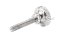 น็อตมือหมุนสแตนเลส หัวทรงกระบอกแบน (Stainless Steel Flat Cylinder Knob Bolt) ขนาด M3x16 รุ่นฐานสูง