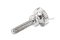 น็อตมือหมุนสแตนเลส หัวทรงกระบอกแบน (Stainless Steel Flat Cylinder Knob Bolt) ขนาด M4x16 รุ่นฐานสูง
