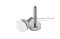 น็อตมือหมุนสแตนเลส หัวทรงกระบอกแบน (Stainless Steel Flat Cylinder Knob Bolt) ขนาด M4x20