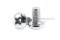 น็อตหัวร่มแฉกสแตนเลส (JT) #8-32 x 5/16" (เบอร์ 8 เกลียว 32 ยาว 5/16") วัดความโตเป็นมิลได้ 4.2x7.93 mm