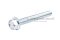 น็อตหัวเหลี่ยมแบบติดจานเหล็กชุบซิ้งค์ 3/8"x 3" เกลียว 16 (BSW/UNC) เกลียวตลอด