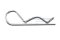 ปิ๊นตัวอาร์เหล็ก (Steel Snap Pin) ความโตปิ้น 2.5 mm ความยาวทั้งตัว 50 mm