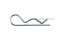 ปิ๊นตัวอาร์เหล็ก (Steel Snap Pin) ความโตปิ้น 4 mm ความยาวทั้งตัว 75 mm