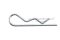 ปิ๊นตัวอาร์เหล็ก (Steel Snap Pin) ความโตปิ้น 5 mm ความยาวทั้งตัว 100 mm