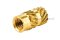หัวน็อตแบบฝังทองเหลือง ทรงกระบอก Knurled Brass Insert Nut ขนาด M4x10 วงนอกโต 5.5 mm