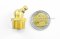 หัวอัดจารบีทองเหลืองแบบงอ 45° ขนาด 3/8 เกลียว 19 (BSPT) (วัดความโตที่เกลียวได้ประมาณ 16.5 mm)