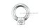 อายนัทสแตนเลส 304 ขนาด M20 ทรงฐานสูง 26.4  mm Eye Nut (แกนโต 14 x วงใน 39 x วงนอก 67.5 mm)