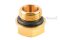 ข้อต่อดูน้ำมัน-ตาแมวดูน้ำมัน ทองเหลือง (Oil Level Sight Fitting) 3/8" เกลียว 19 (เกลียวแป๊ป)