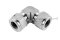 ข้อต่อตาไก่สแตนเลสเกรด 316 แบบงอ 90° (เสียบสาย x เสียบสาย) 15 x 15 mm