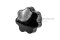 น็อตมือหมุนดอกไม้ แกนสแตนเลส (Star Grip Knob Bolt) ขนาด M3x10 ความโตหัว 24 mm