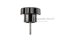 น็อตมือหมุนดอกไม้ แกนสแตนเลส (Star Grip Knob Bolt) ขนาด M3x16 ความโตหัว 24 mm