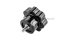 น็อตมือหมุนดอกไม้ แกนสแตนเลส (Star Grip Knob Bolt) ขนาด M3x6 ความโตหัว 24 mm