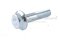 น็อตหัวเหลี่ยมแบบติดจานเหล็กชุบซิ้งค์ M12x55 เกรด 8.8 เกลียวไม่ตลอด