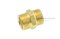 ข้อต่อตรงทองเหลือง เกลียวมิล x เกลียวมิล (เกลียวนอก x เกลียวนอก) ขนาด M22x1.5 x M22x1.5