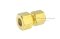 ข้อต่อตาไก่ทองเหลือง (เกลียวใน x เสียบสาย) 1/4"x12 mm