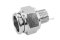 ข้อต่อลมสแตนเลสเกรด 304 (เกลียวนอก x เสียบสาย) ขนาด 1/4" x 14 mm