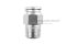 ข้อต่อลมสแตนเลสเกรด 304 (เกลียวนอก x เสียบสาย) ขนาด 1/4" x 8 mm
