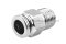 ข้อต่อลมสแตนเลสเกรด 304 (เกลียวนอก x เสียบสาย) ขนาด 1/4" x 8 mm
