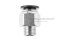 ข้อต่อลมเกลียวมิล (เกลียวนอก x เสียบสาย) ขนาด M12x1.25 x 10 mm