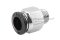 ข้อต่อลมเกลียวมิล (เกลียวนอก x เสียบสาย) ขนาด M12x1.25 x 10 mm