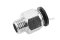 ข้อต่อลมเกลียวมิล (เกลียวนอก x เสียบสาย) ขนาด M12x1.5 x 10 mm