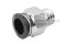 ข้อต่อลมเกลียวมิล (เกลียวนอก x เสียบสาย) ขนาด M14x2.0 x 12 mm